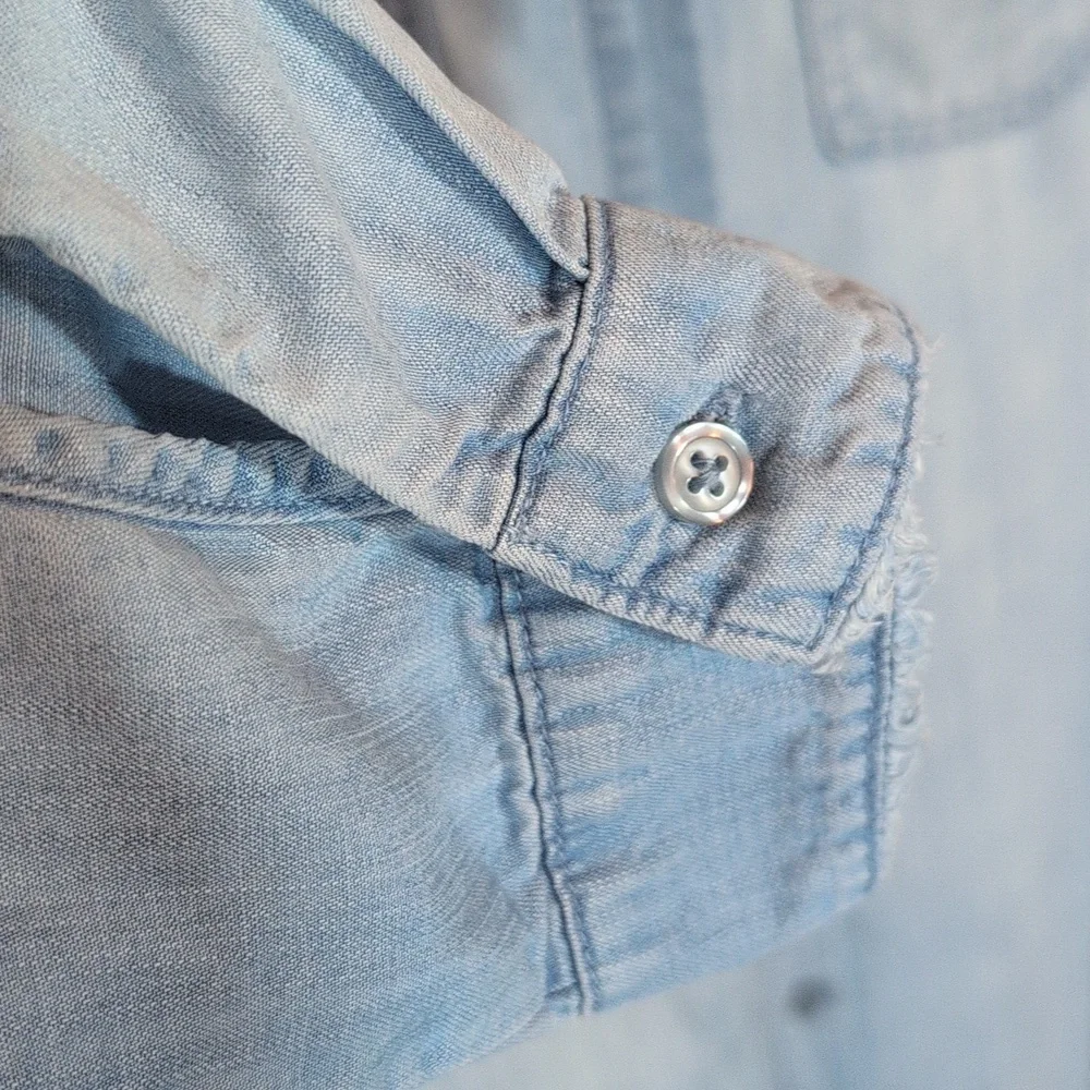 Cloth & Stone Light Blue Denim Shirt Dress - Picture 6 of 10